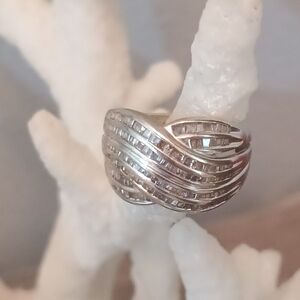 14kt White Gold, One Carat Of Diamonds 7gms
